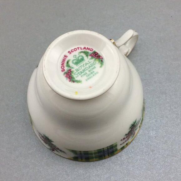 Vtg Clan Campbell Royal Standard Bonnie Scotland Teacup Saucer Fine Bone China - Picture 10 of 10